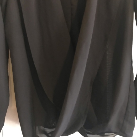 Bobeau Blouse with Draped Front - Picture 3 of 4